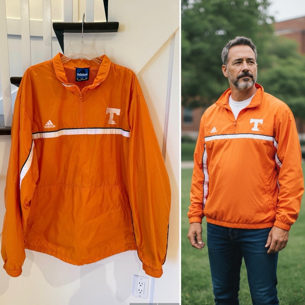 Adidas University of Tennessee Volunteers Windbreaker Jacket Men's Size XL